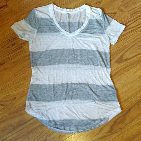 Z Supply Tops - 3/$20 Grey and white striped v-neck